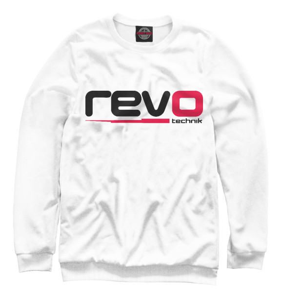 Мужской свитшот с изображением Revo technik цвета Белый