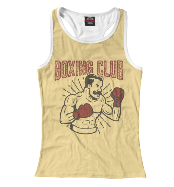 Женская майка-борцовка с изображением Boxing Ccub цвета Белый