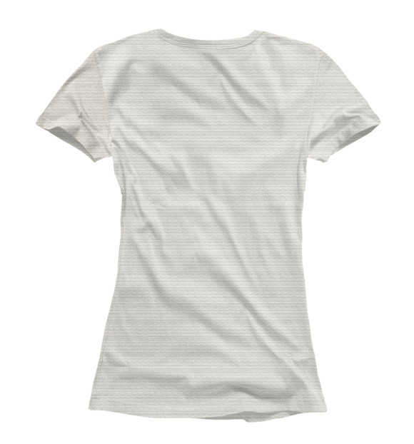 Женская футболка с изображением Котенок с полевыми цветами цвета Белый