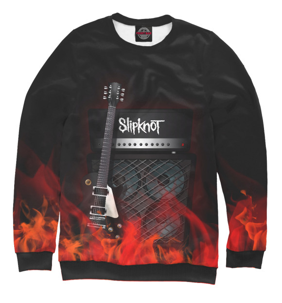 Свитшот для мальчиков с изображением Slipknot цвета Белый