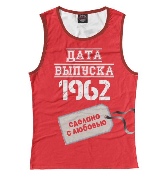 Майка для девочки с изображением Дата выпуска 1962 цвета Белый