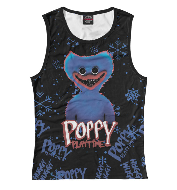 Майка для девочки с изображением Poppy Playtime цвета Белый