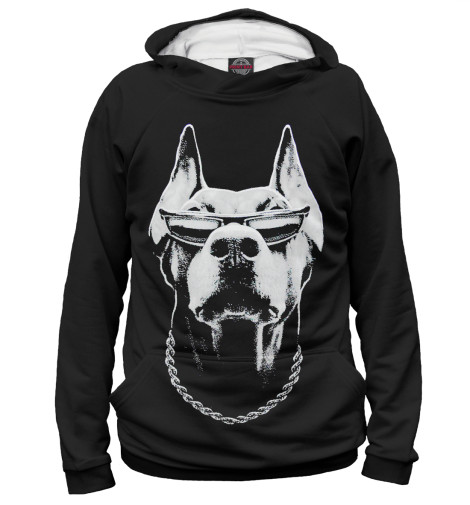 

Худи Print Bar, Белый, Доберман в очках