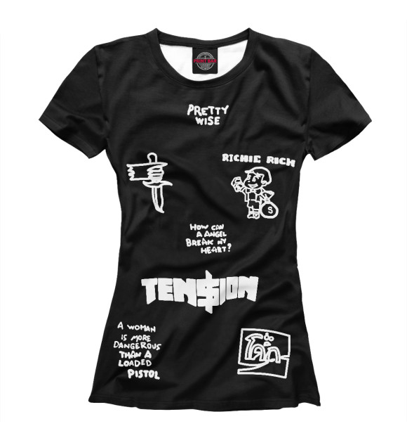 Футболка для девочек с изображением Tattoo Ninja цвета Белый