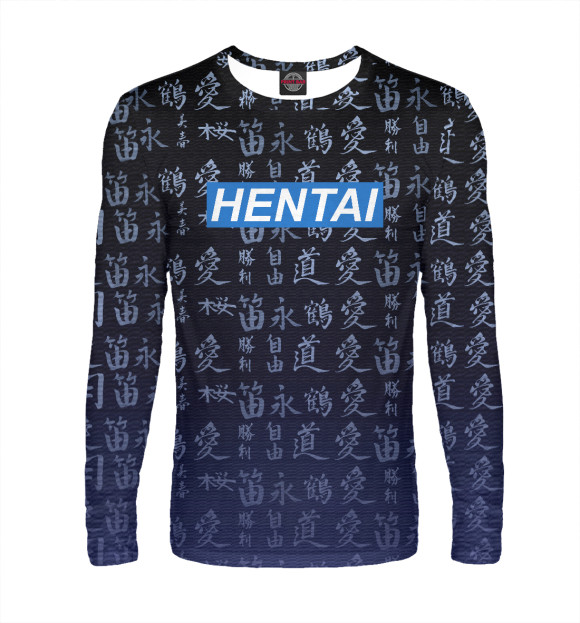 Мужской лонгслив с изображением Hentai цвета Белый