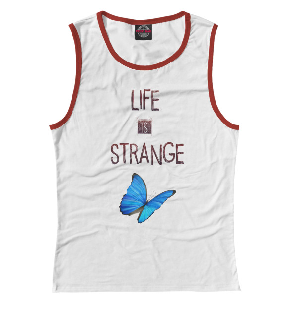 Женская майка с притом Life Is Strange цвета Белый Женская майка с изображением Life Is Strange цвета Белый