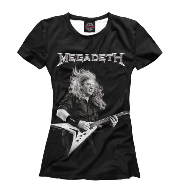 Футболка для девочек с изображением Dave Mustaine цвета Белый