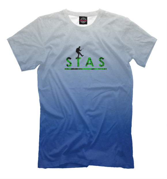 Мужская футболка с изображением Стас в стиле Доктор Хаус цвета Молочно-белый