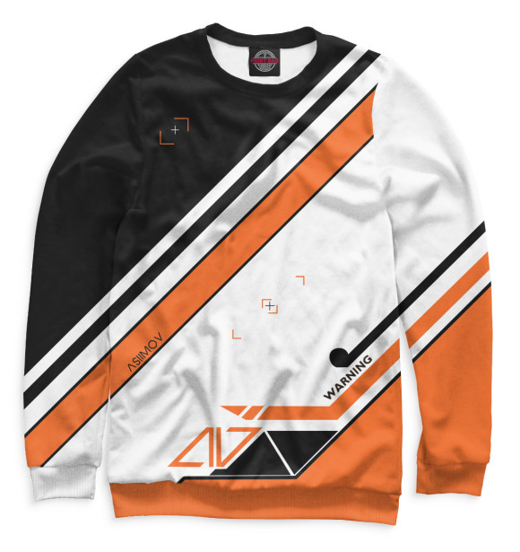 Свитшот для девочек с изображением Asiimov цвета Белый