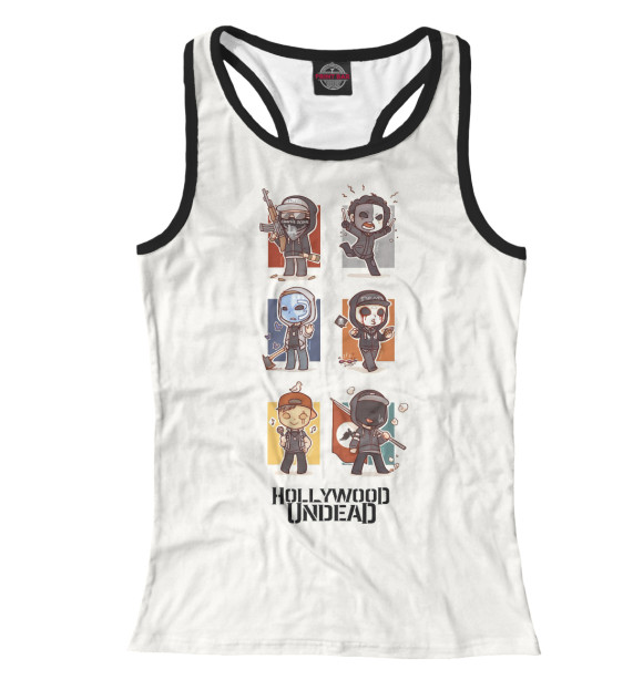 Женская майка-борцовка с изображением HU Art5Gorryb цвета Белый