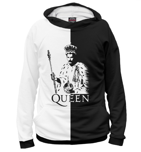 Женское худи с изображением Queen цвета Р‘РµР»С‹Р№