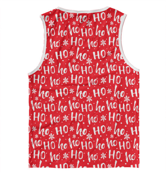 Майка для мальчика с изображением Ho Ho Ho Santa Claus цвета Белый