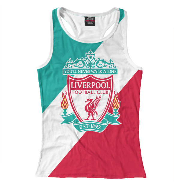 Женская майка-борцовка с изображением FC Liverpool цвета Белый