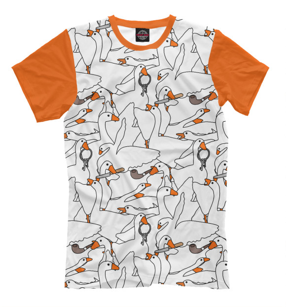 Футболка для мальчиков с изображением Untitled Goose Game цвета Белый