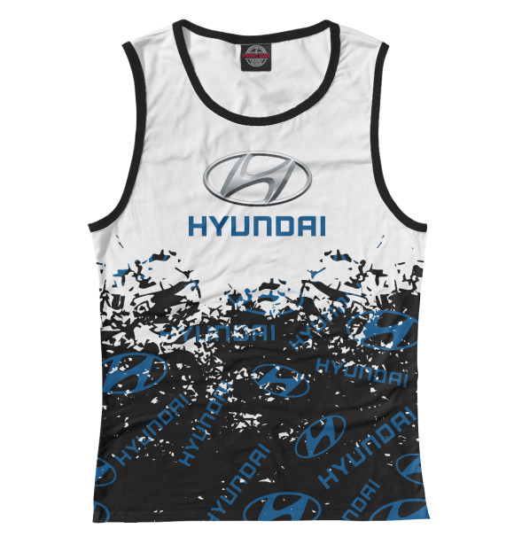 Майка для девочки с изображением Hyundai цвета Белый