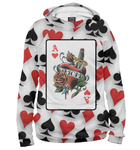 

Худи Print Bar, Белый, Туз