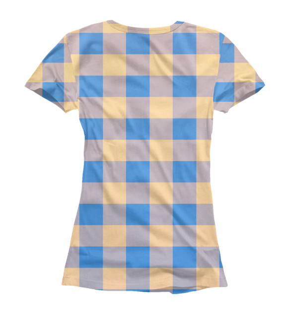 Футболка для девочек с изображением Клетка цвета Белый