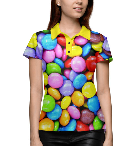 

Поло Print Bar, Белый, Candy color