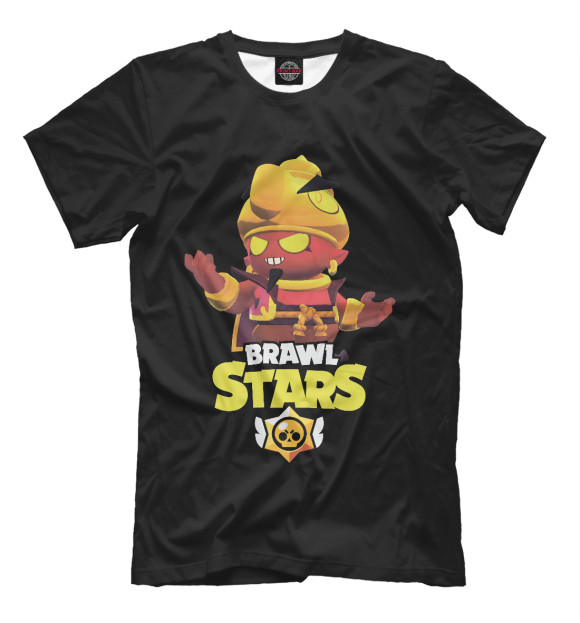 Футболка для мальчиков с изображением Brawl Stars ДЖИН цвета Белый