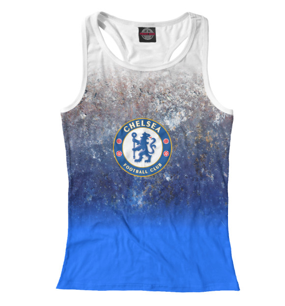 Женская майка-борцовка с изображением Chelsea цвета Белый