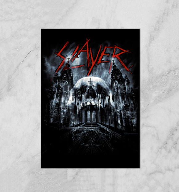 Плакат с притом Slayer цвета Белый Плакат с изображением Slayer цвета Белый