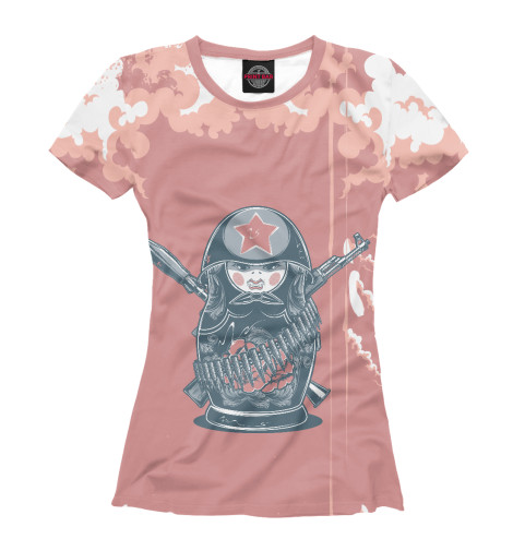 

Футболки Print Bar, Белый, Evil Russky Matreshka
