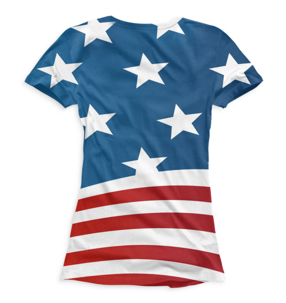 Футболка для девочек с изображением США цвета Белый