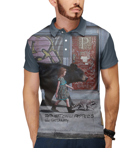 Мужское поло с изображением RHCP. The Getaway цвета Белый