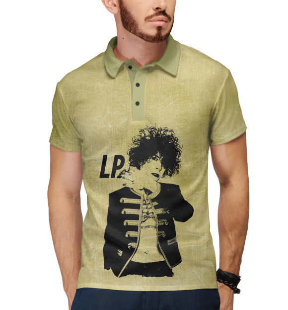 Мужское поло с изображением Laura Pergolizzi цвета Белый