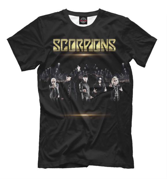 Футболка для мальчиков с изображением Scorpions цвета Черный