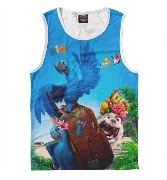 Мужская майка с изображением Rio цвета Белый