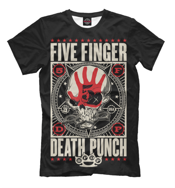 Футболка для мальчиков с изображением Five Finger Death Punch цвета Черный