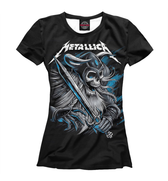 Футболка для девочек с изображением Metallica цвета Белый
