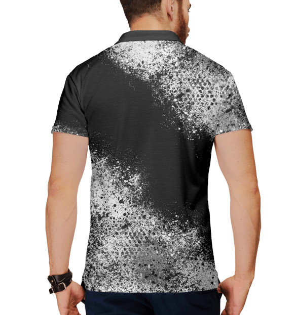 Мужское поло с изображением Subaru splatter цвета Белый