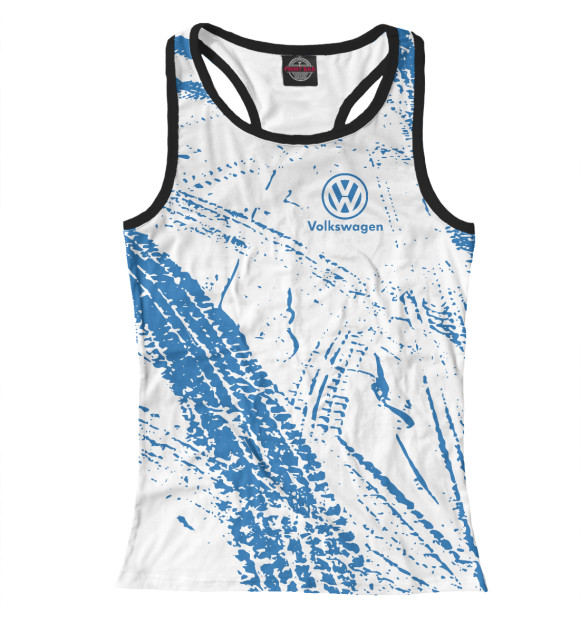 Женская майка-борцовка с изображением Volkswagen цвета Белый