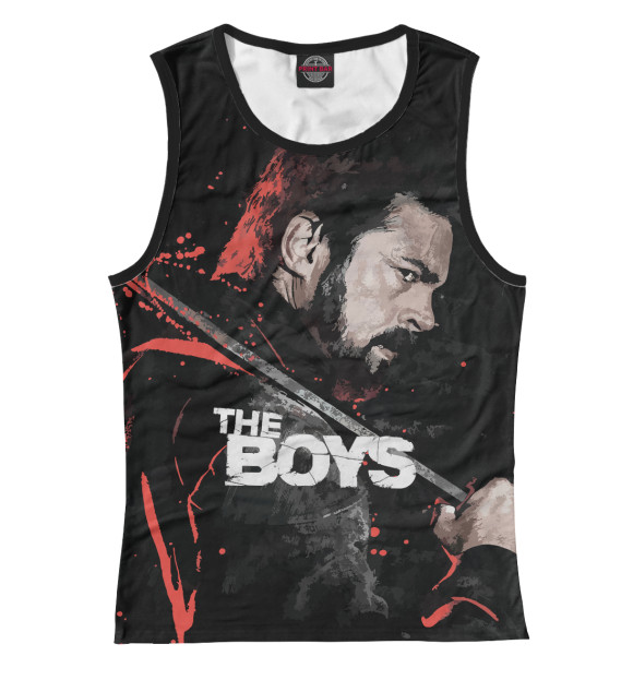Женская майка с притом The Boys цвета Белый Женская майка с изображением The Boys цвета Белый