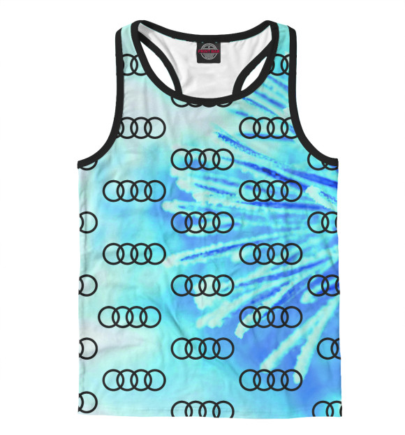 Мужская майка-борцовка с изображением Audi цвета Белый