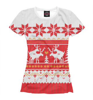 Женская футболка Скандинавские олени