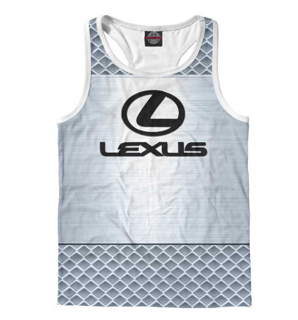 Мужская майка-борцовка с изображением Lexus цвета Белый