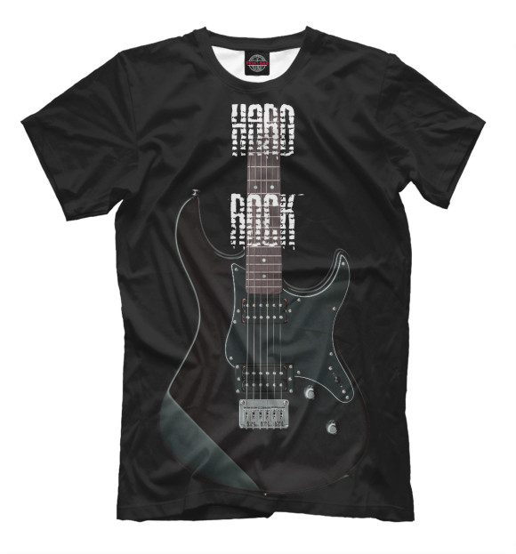 Футболка для мальчиков с изображением Hard Rock гитара цвета Черный