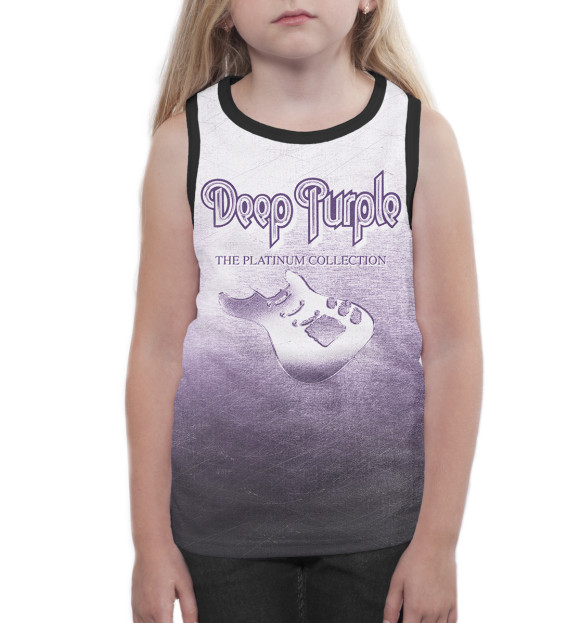 Майка для девочки с изображением Deep Purple цвета Белый