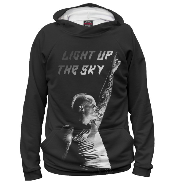 Женское худи с изображением Keith Flint — Light Up the Sky цвета Белый