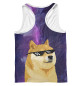 Мужская майка-борцовка Doge мем deal with it космос (с двух сторон)