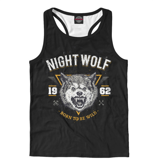 Мужская майка-борцовка с изображением Год рождения 1962 цвета Белый