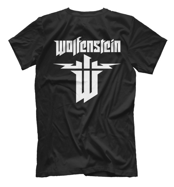 Мужская футболка с изображением Wolfenstein цвета Белый
