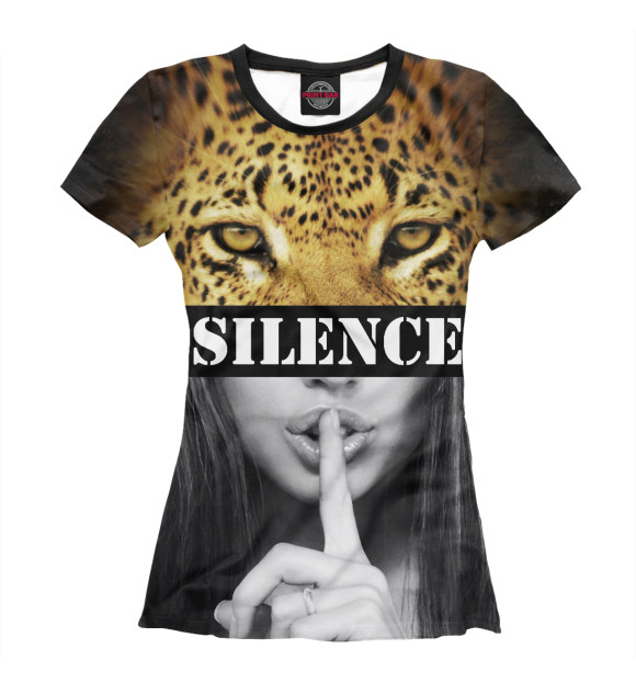Футболка для девочек с изображением Silence цвета Белый