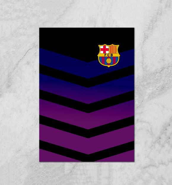 Плакат с изображением FC BARCELONA цвета Белый