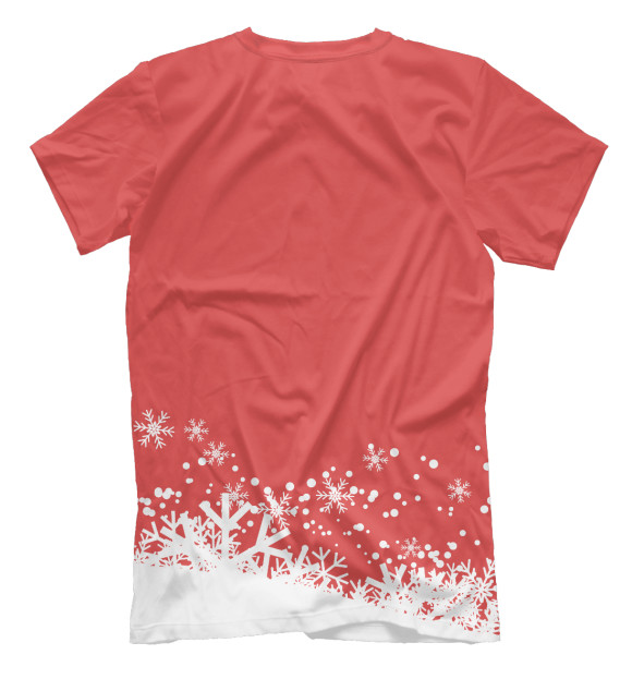 Мужская футболка с изображением Дед мороз цвета Белый