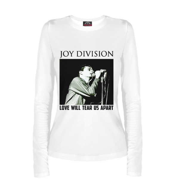 Женский лонгслив с изображением Joy Division цвета Белый