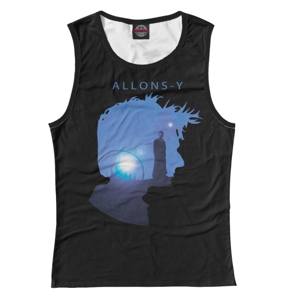 Майка для девочки с притом Доктор цвета Белый Майка для девочки с изображением Доктор цвета Белый